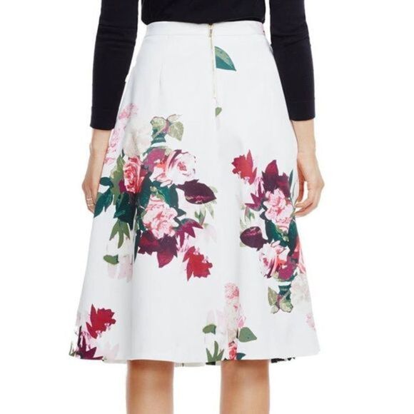 Vince Camuto Floral Print Midi Skirt - Picture 3 of 7